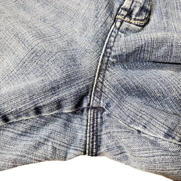 Seven7 Y2K Straight Leg Jeans Womens 20x31 Denim Medium Wash Embroidered Pockets - Picture 9 of 12